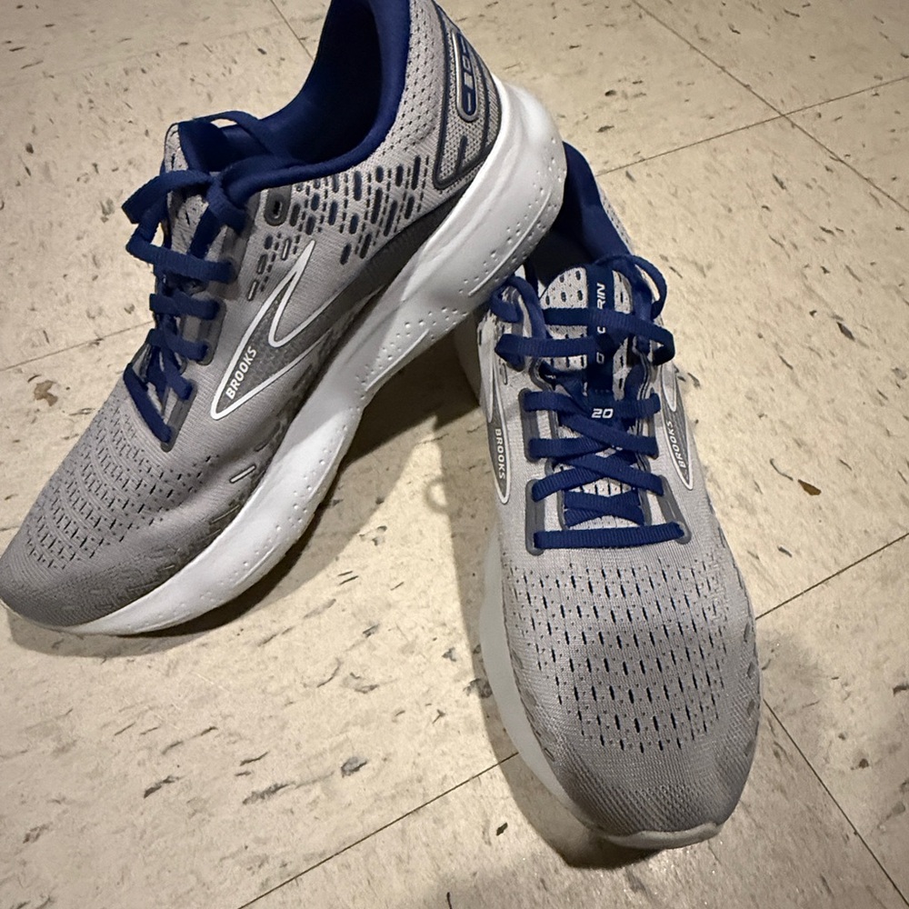 Brooks Gray and Blue Athletic Shoes